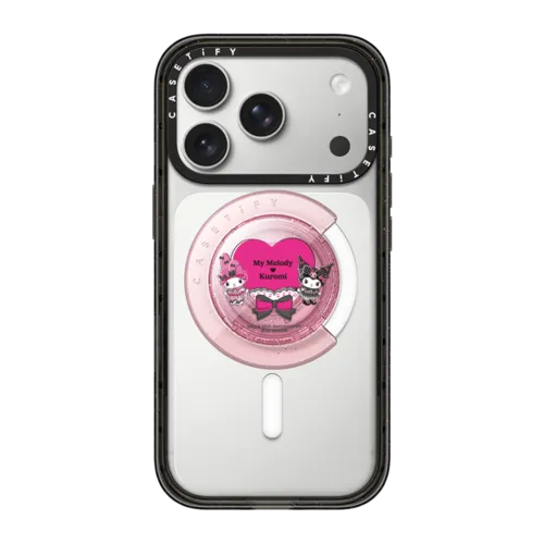 Snappy Grip Holder - My Melody & Kuromi Heart Snappy Grip Holder
