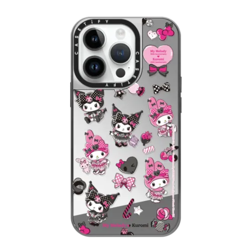 iPhone 14 Pro - My Melody & Kuromi Pattern Case