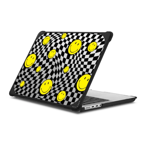 MacBook Pro 14-inch (M1 - M5) - Smiley Melted Checkers Laptop Case