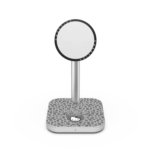   - Hello Kitty Wild Chrome Grey Leopard 2-in-1 Charging Stand