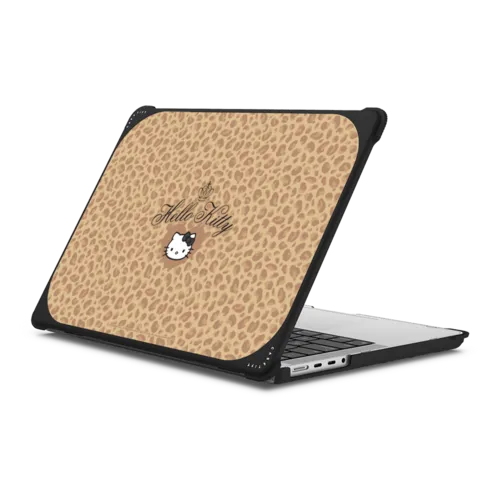 MacBook Pro 14-inch (M1 - M5) - Hello Kitty Wild Golden Tan Leopard Laptop Case