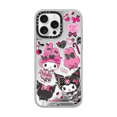 iPhone 16 Pro Max - My Melody & Kuromi Celebration Sticker Case