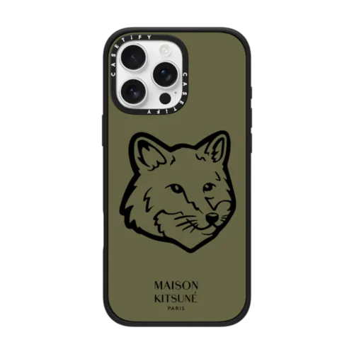 iPhone 16 Pro Max - Maison Kitsuné Bold Fox Head Green Tea Case