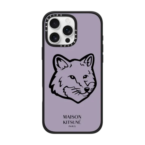 iPhone 16 Pro Max - Maison Kitsuné Bold Fox Head Wisteria Purple Case