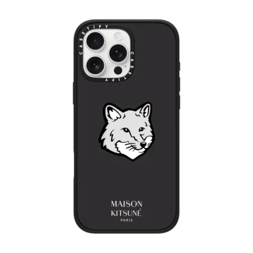 iPhone 16 Pro Max - Maison Kitsuné Black Case