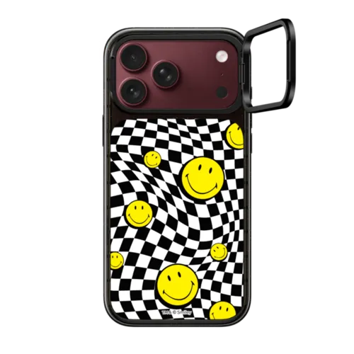 iPhone 18 Pro Max - Melted Checkers Smiley Phone Case