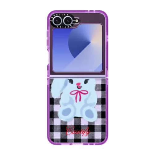 Galaxy Z Flip6 - Bunny with Plaid
