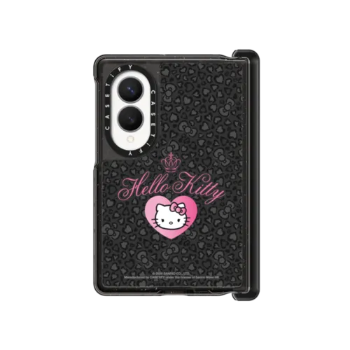 Galaxy Z Fold8 - Hello Kitty Wild Leopard Case - Black