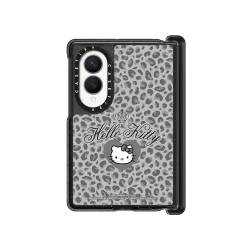 Galaxy Z Fold8 - Hello Kitty Wild Leopard Case - Grey