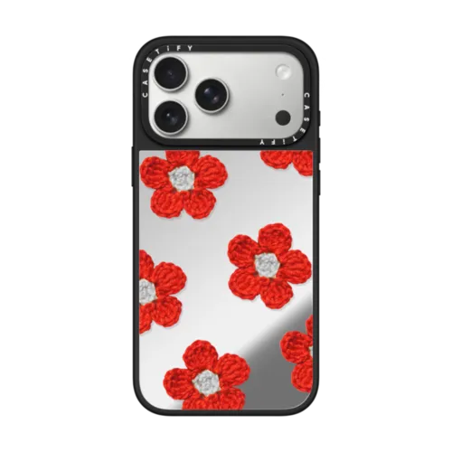 iPhone 17 Pro Max - Crochet Flowers - Red