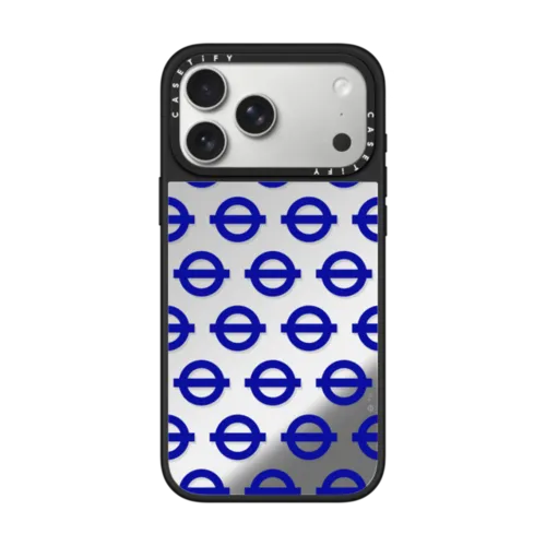 iPhone 17 Pro Max - Tube Line Roundels Pattern Phone Case - Blue Edition