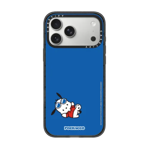 iPhone 17 Pro Max - Sanrio Puppy Pals - Pochacco with you Custom Case - Blue - Sliding