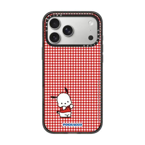 iPhone 17 Pro Max - Sanrio Puppy Pals - Pochacco with you Custom Case - Checkered - Dozing-off