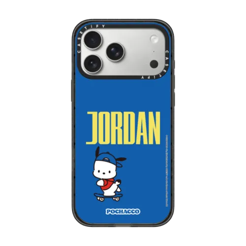 iPhone 17 Pro Max - Sanrio Puppy Pals - Pochacco with you Custom Case - Blue - Skateboarding