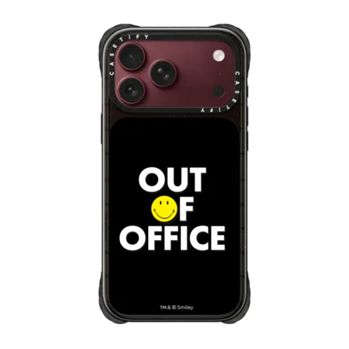 iPhone 18 Pro Max - Smiley Out of Office Typography Phone Case