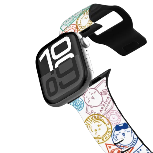 Apple Watch Series 10 (46mm) - Chiikawa Travel Visa Stamp Watch Band