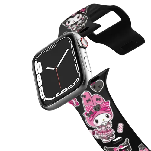 Apple Watch Series 4-6, SE (44mm) - My Melody & Kuromi Pattern Watch Band
