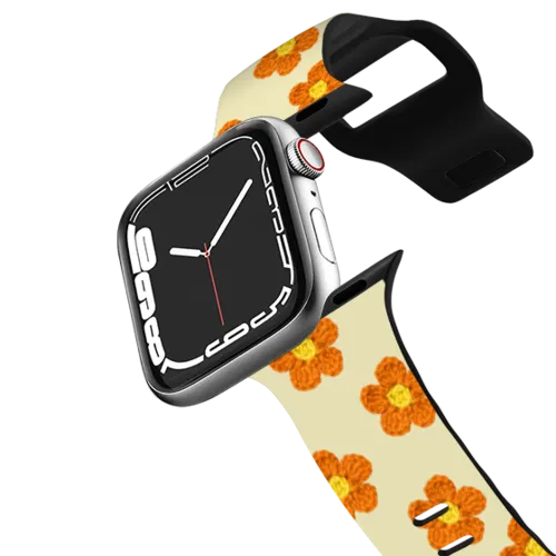 Apple Watch Series 7-9 (45mm) - Crochet Flowers - Orange