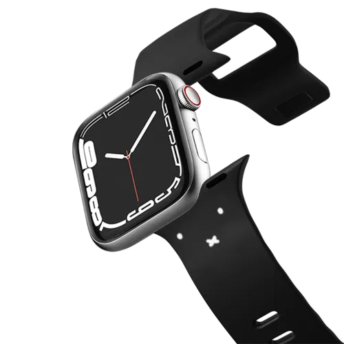Apple Watch Series 7-9 (45mm) - Miffy Face Watch Band (Black)