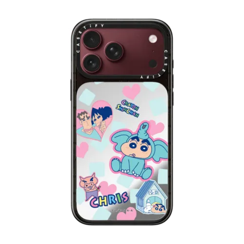 iPhone 18 Pro Max - Crayon Shinchan Sticker & Name Custom Case