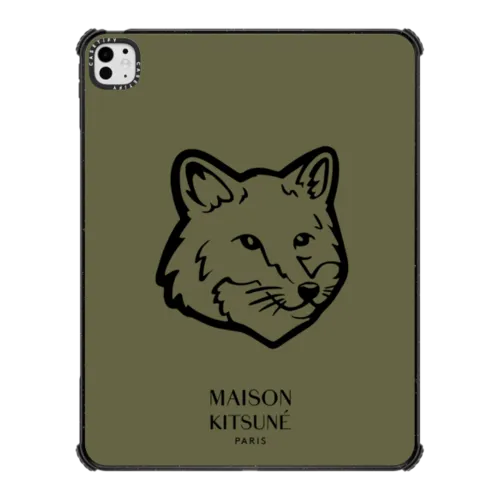 iPad Pro 13-inch (M4) - Maison Kitsuné Bold Fox Head Green Tea Tablet Case