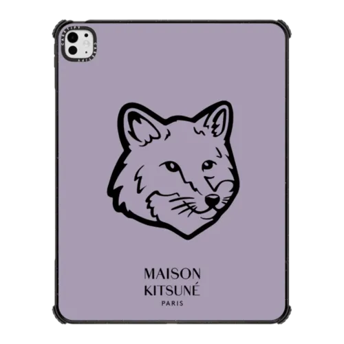 iPad Pro 13-inch (M4) - Maison Kitsuné Bold Fox Head Wisteria Purple Tablet Case