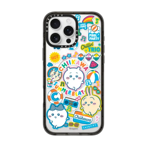 iPhone 16 Pro Max - Chiikawa Summer Party Sticker Case