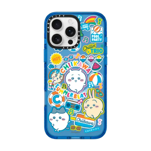 iPhone 16 Pro Max - Chiikawa Summer Party Sticker Case