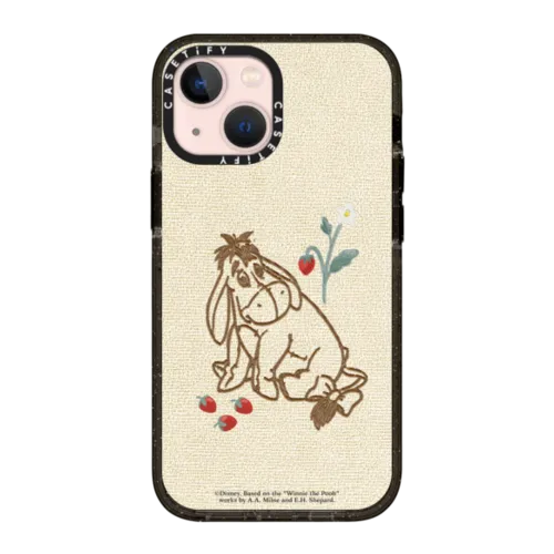 iPhone 13 Mini - Winnie The Pooh & Friends Embroidered Phone Case - Eeyore - With Background
