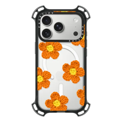 iPhone 17 Pro - Crochet Flowers - Orange